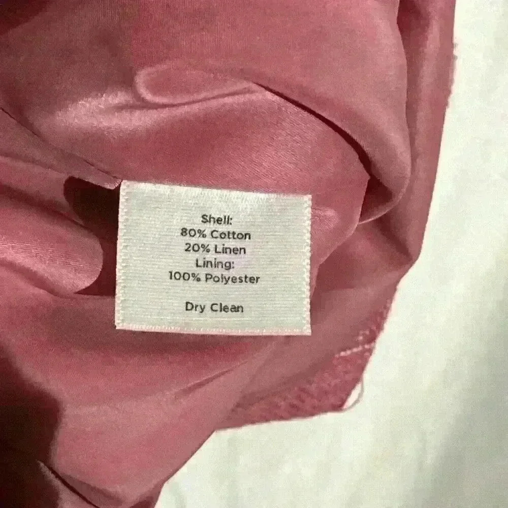Talbots Women's Pink‎ Linen Blend Lined Pencil Skirt Size 14 - Picture 4 of 8
